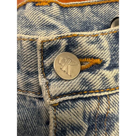 90s Vintage Calvin Klein Jean High Rise Cut-Off Shorts Size 5 - Picture 9 of 16